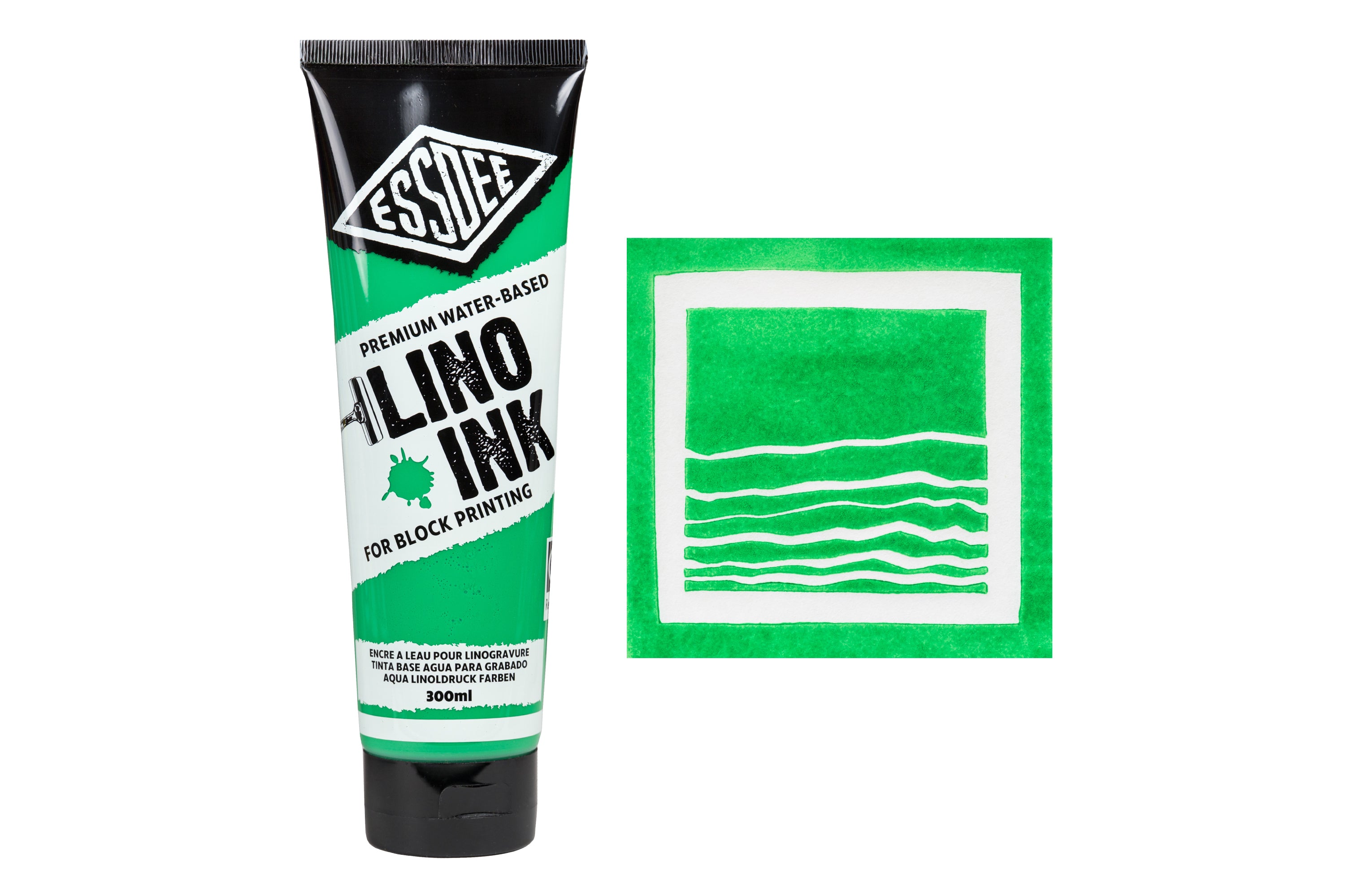 Essdee Premium Block Printing Ink, Brilliant Green, 300 mL