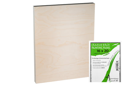 Cradled Birch Painting Panel, Gallery Depth (1 5/8")