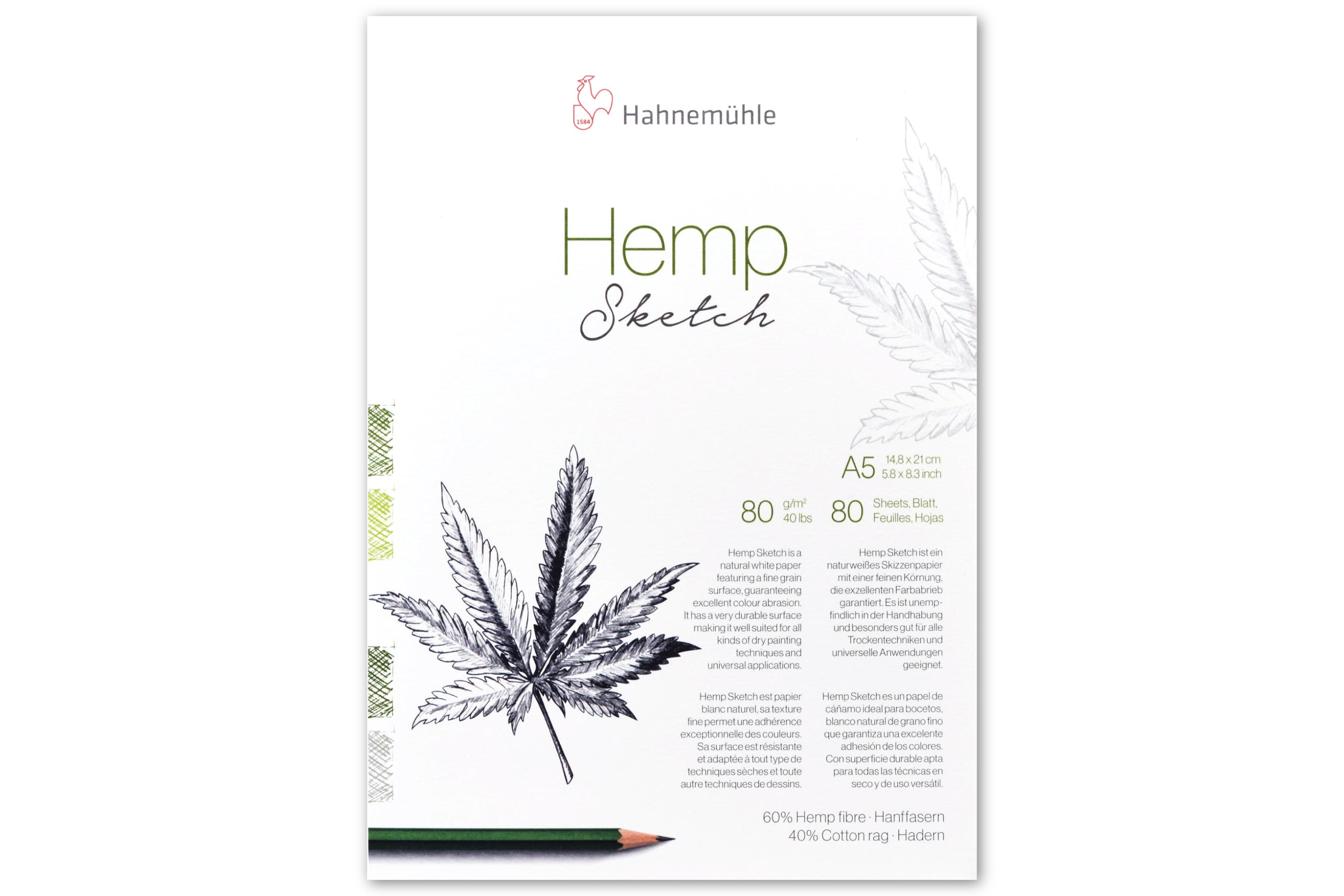 Hemp Sketch Paper Pad, A5