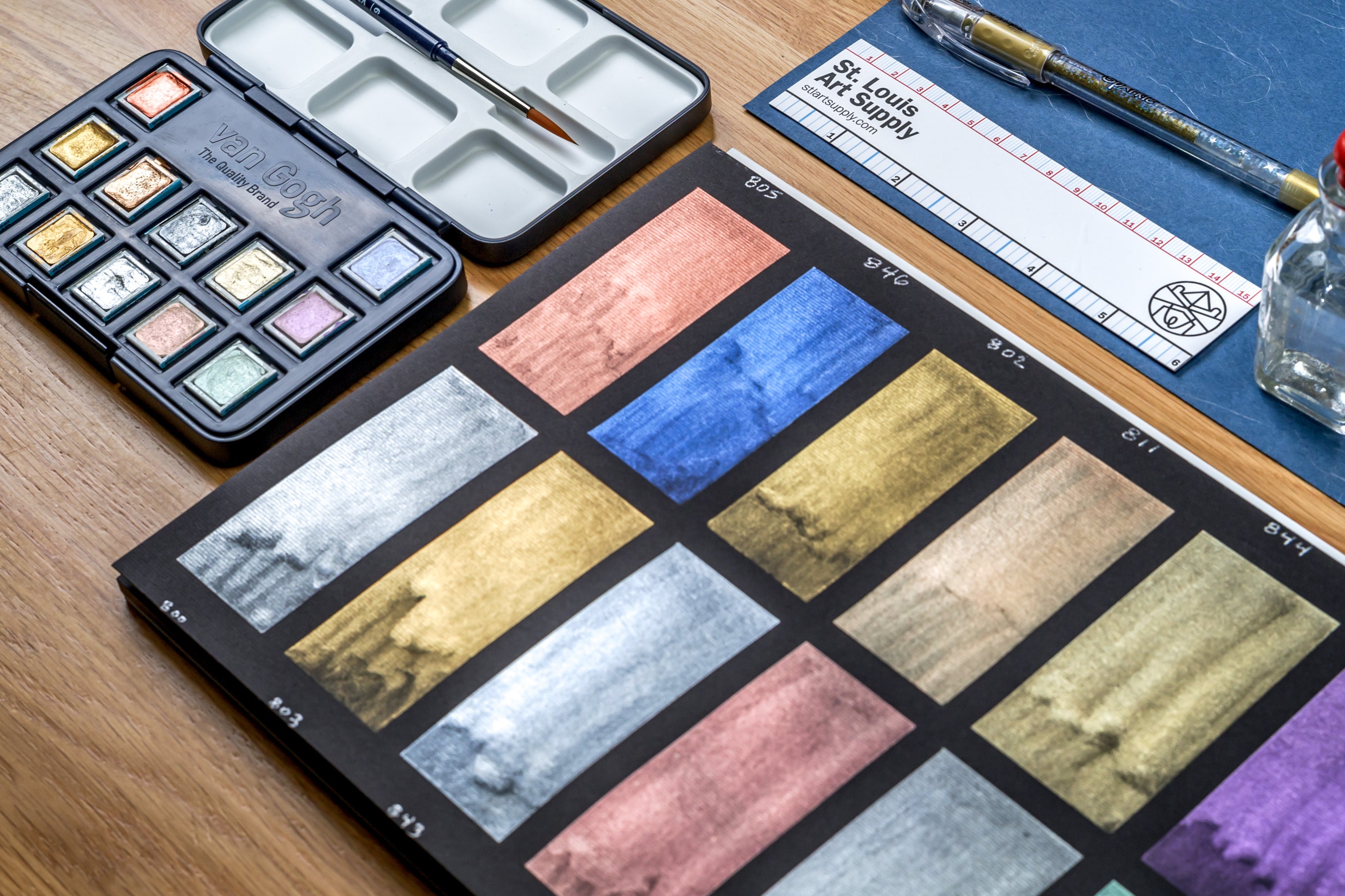 Van Gogh Watercolor, Metallic Set of 12