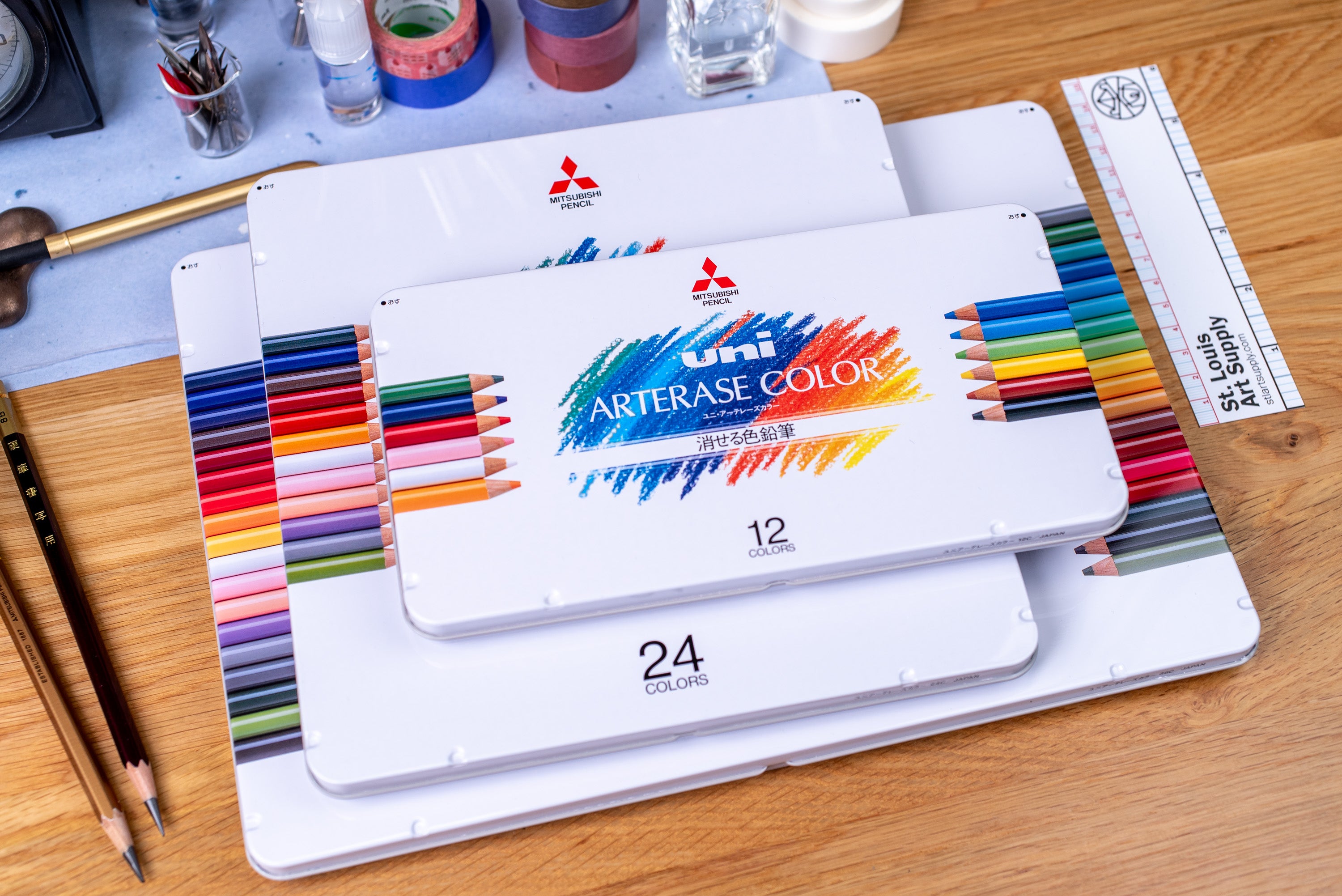 Uni Arterase Colored Pencils, Set of 24