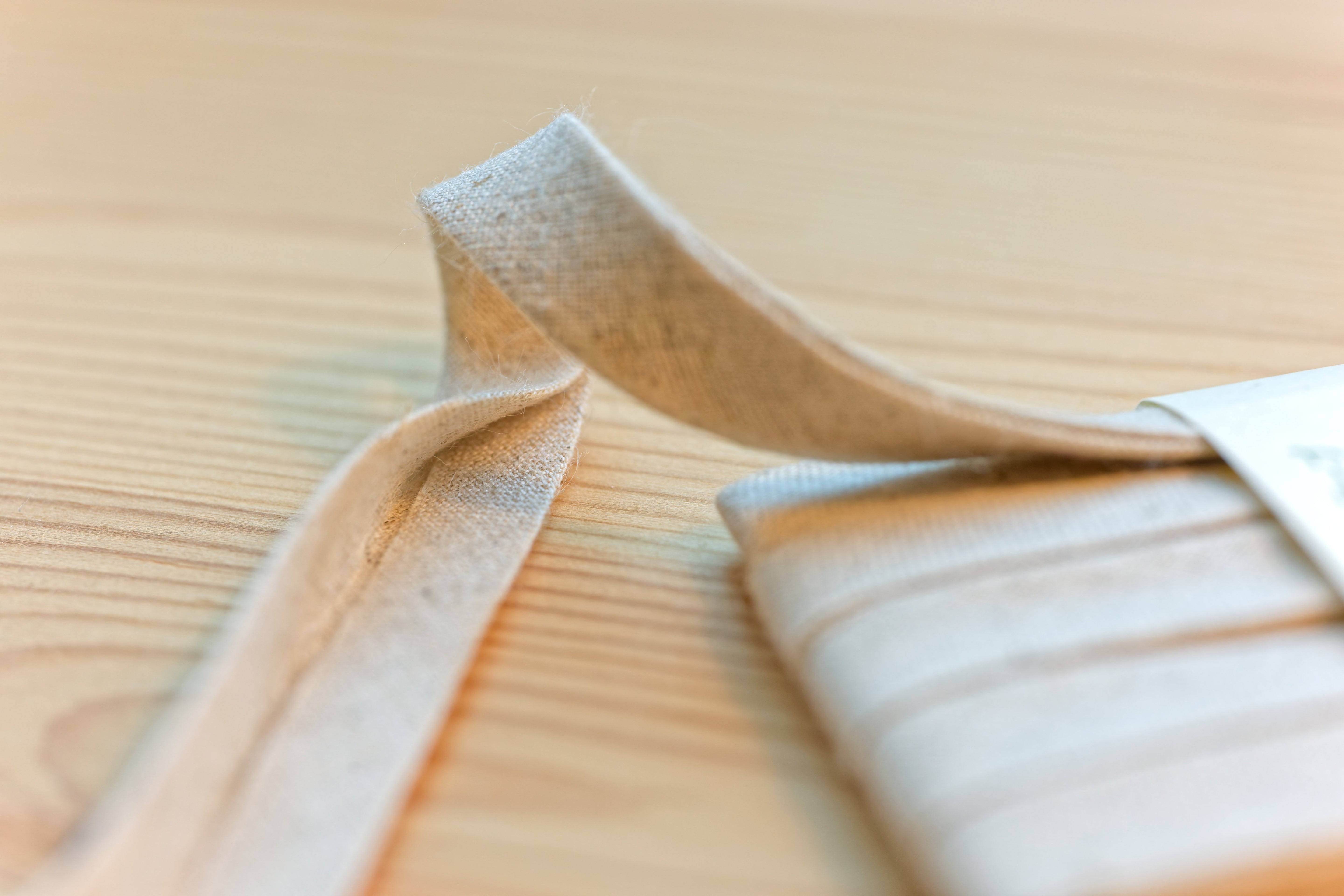 Linen-Blend Bias Tape, Navy Blue