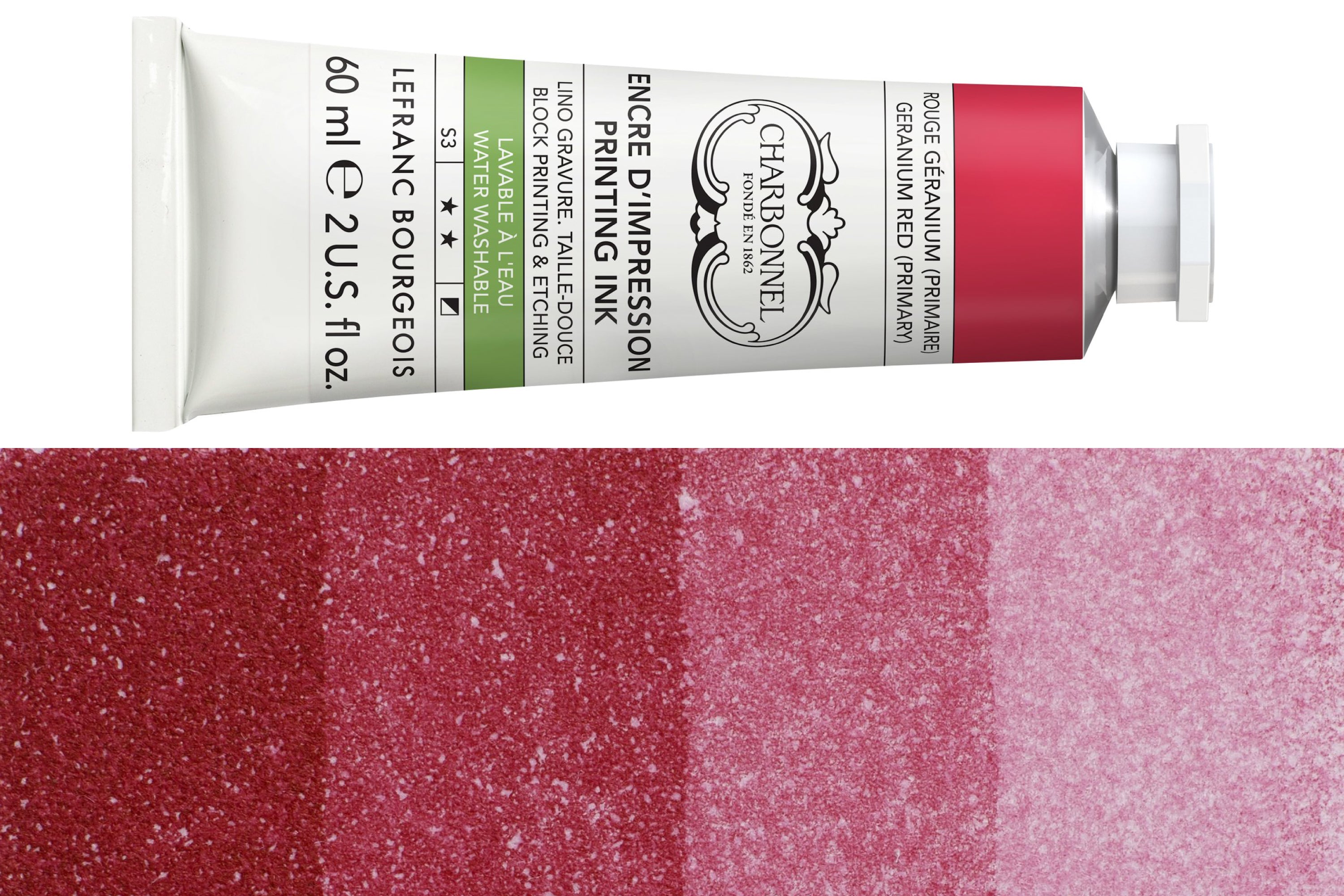 Water-Washable Oil-Based Printmaking Ink, Geranium Red