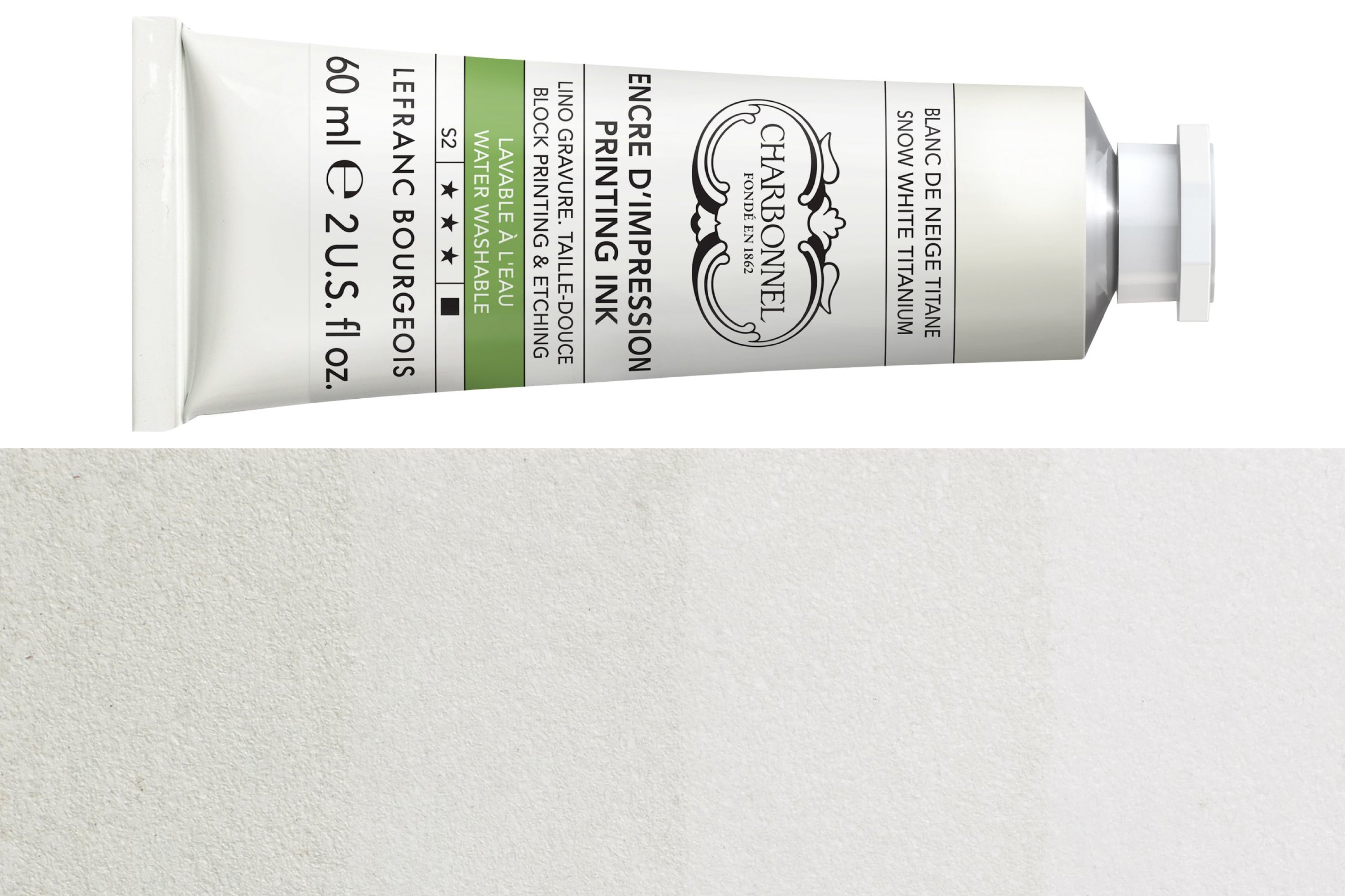 Water-Washable Oil-Based Printmaking Ink, Snow White