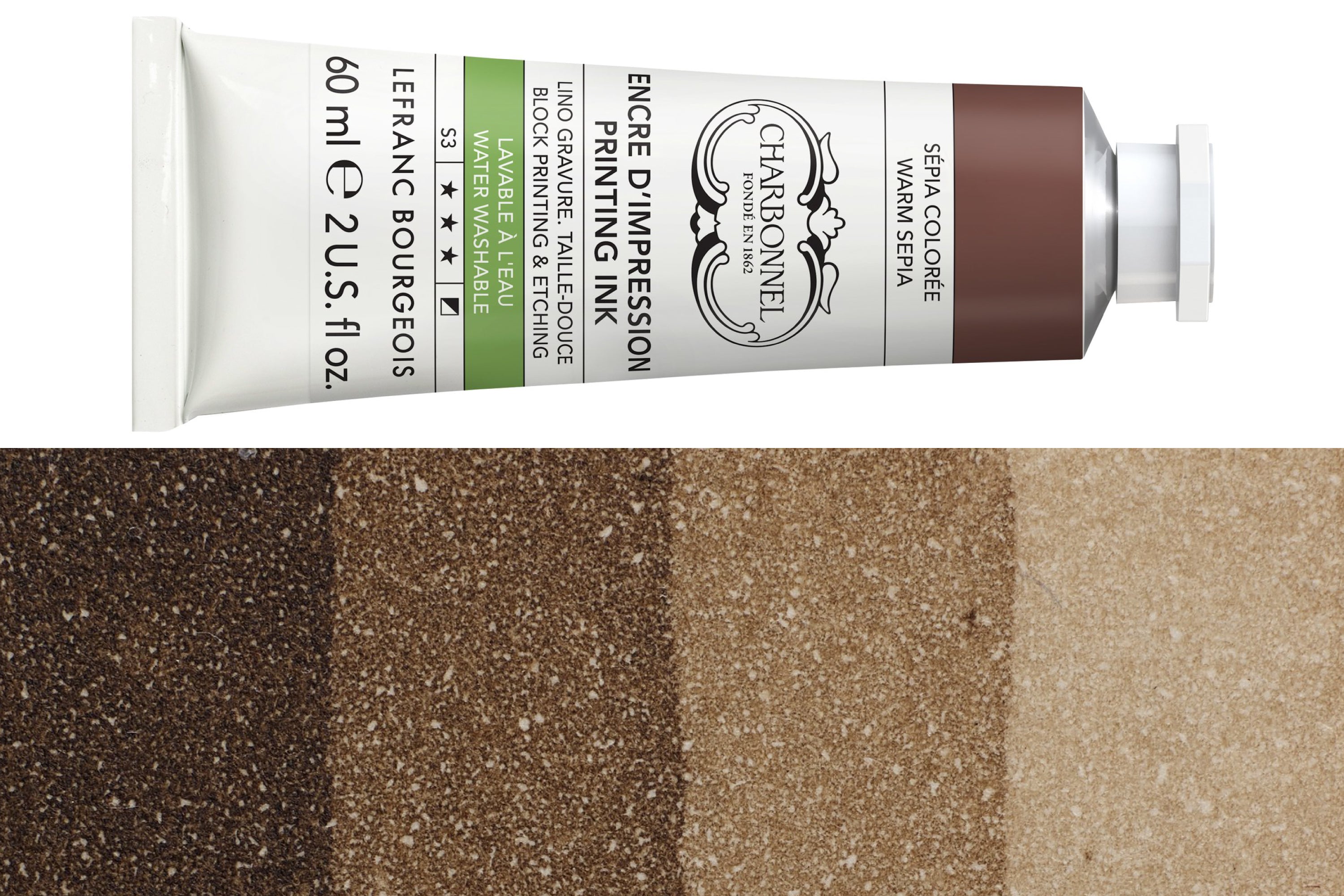 Water-Washable Oil-Based Printmaking Ink, Warm Sepia