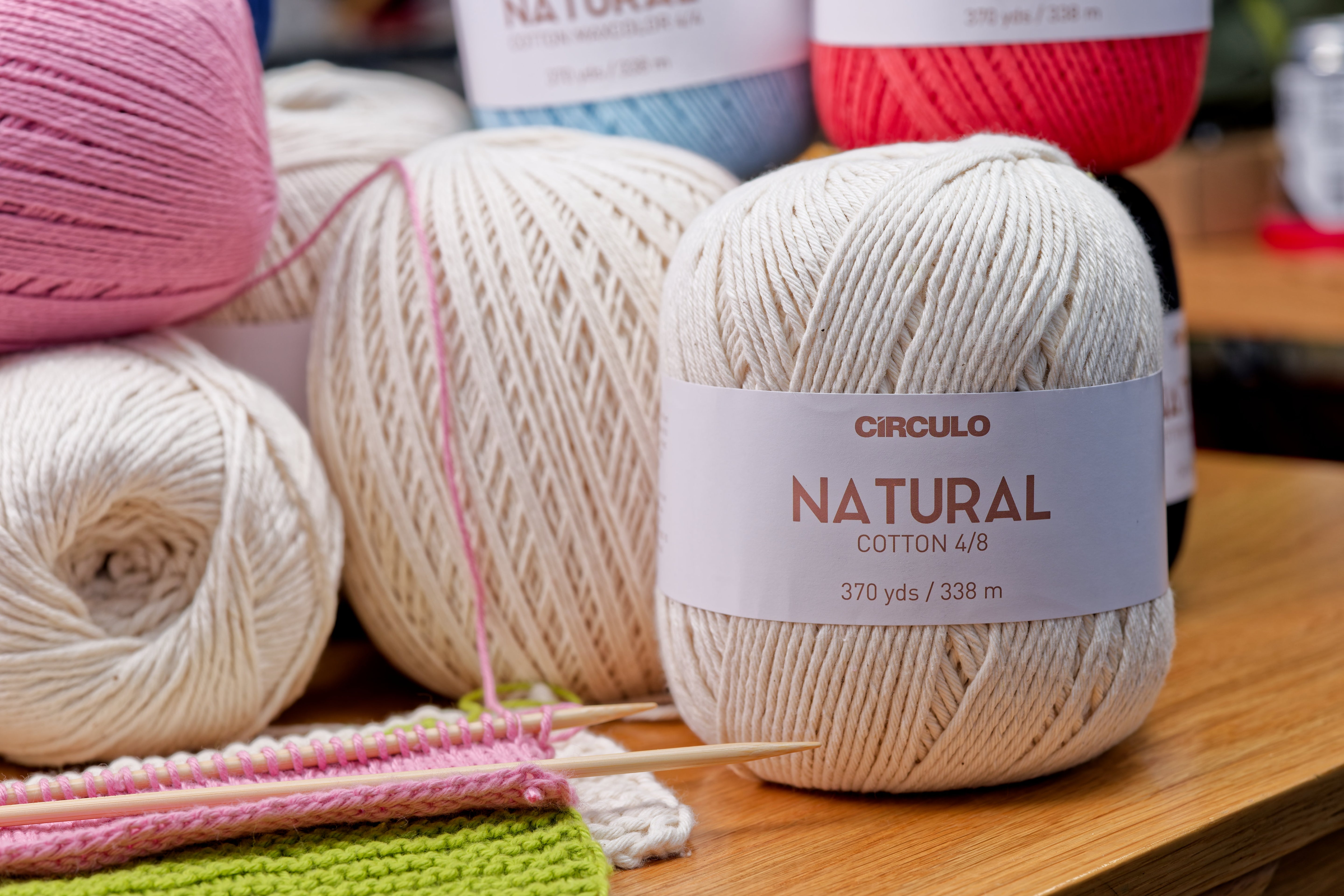 Circulo Natural Cotton 4/8 Yarn, Undyed