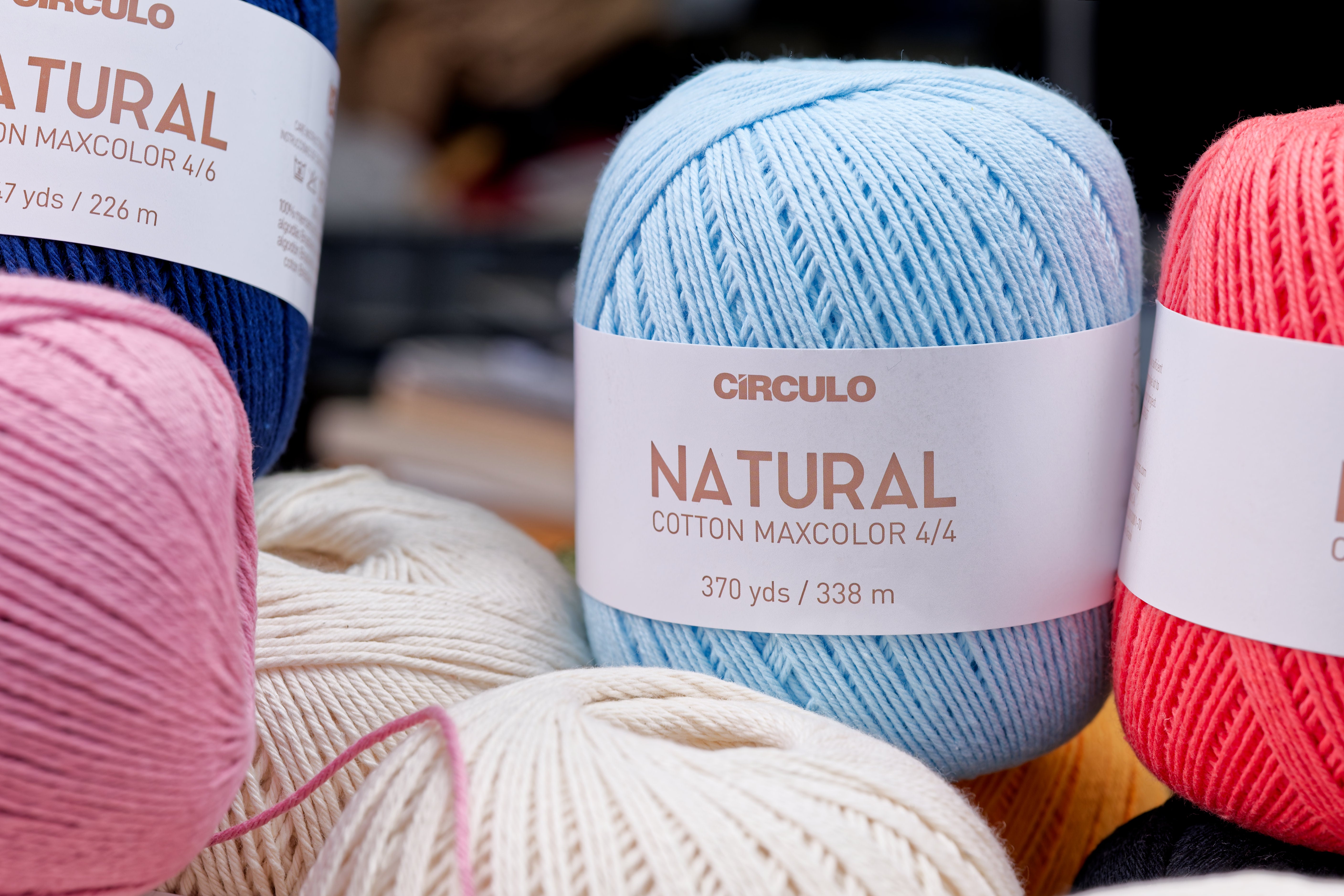 Natural Cotton Maxcolor 4/4 Yarn, #8990 Black