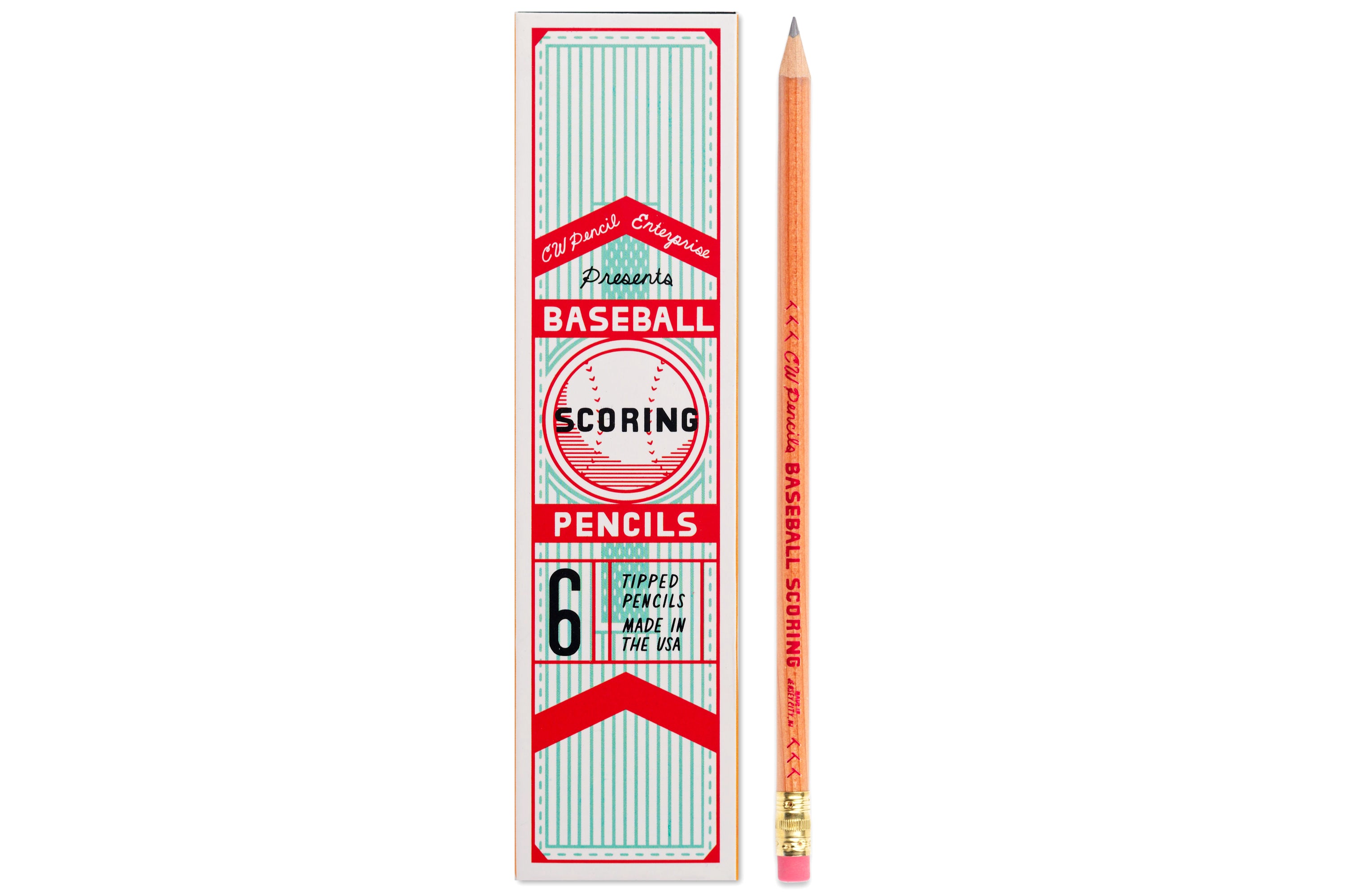 Baseball Scoring Pencils, Set of 6