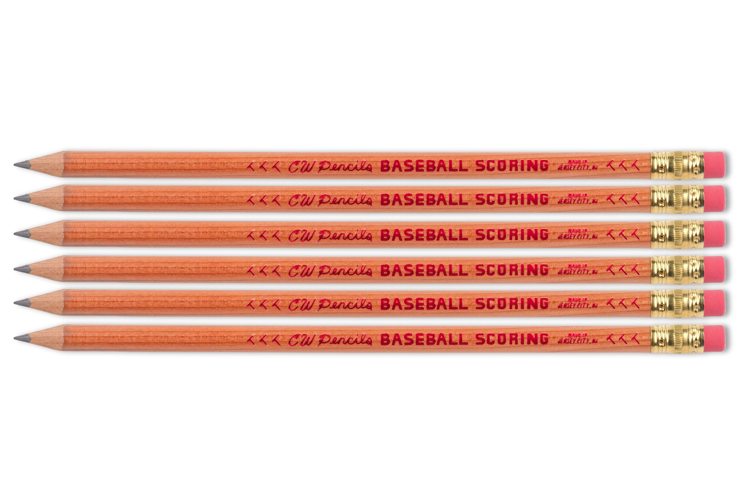 Baseball Scoring Pencils, Set of 6