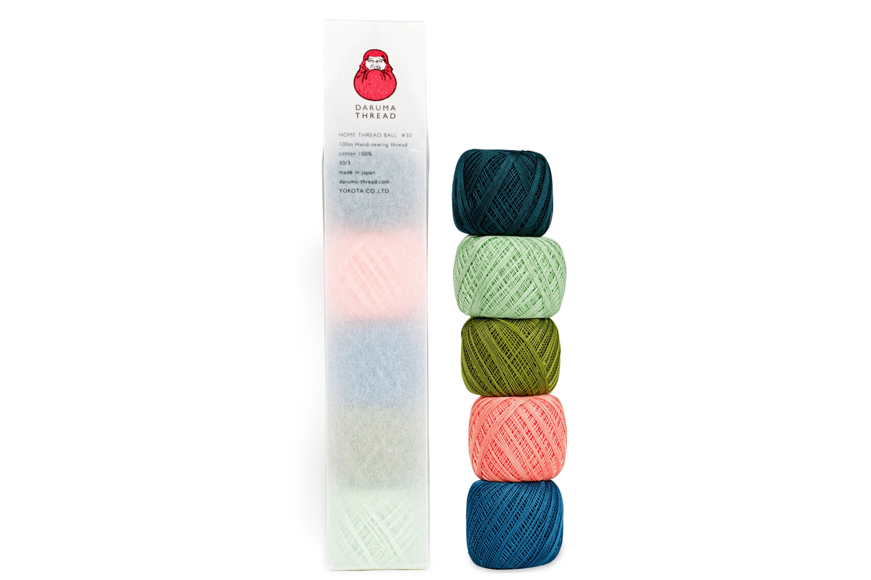 Daruma Hand-Sewing Thread, Set of 5, Kyonojo