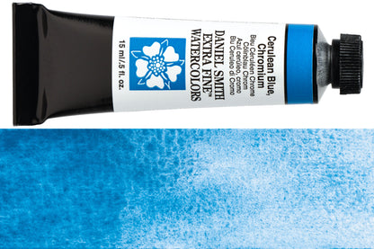 Daniel Smith Extra Fine Watercolor, 15 mL, Cerulean Blue, Chromium