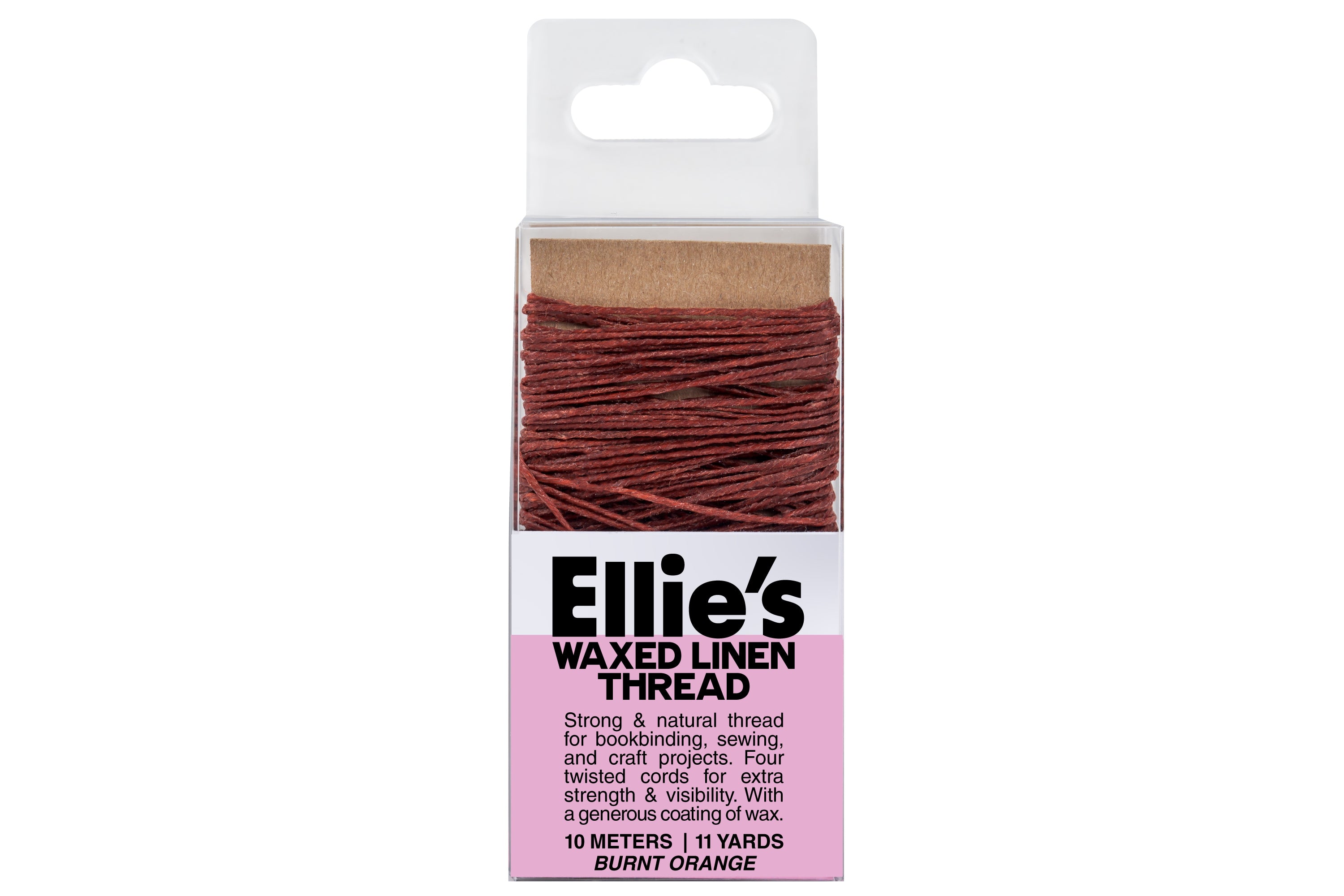 Waxed Linen Thread, Four-Ply, Burnt Orange