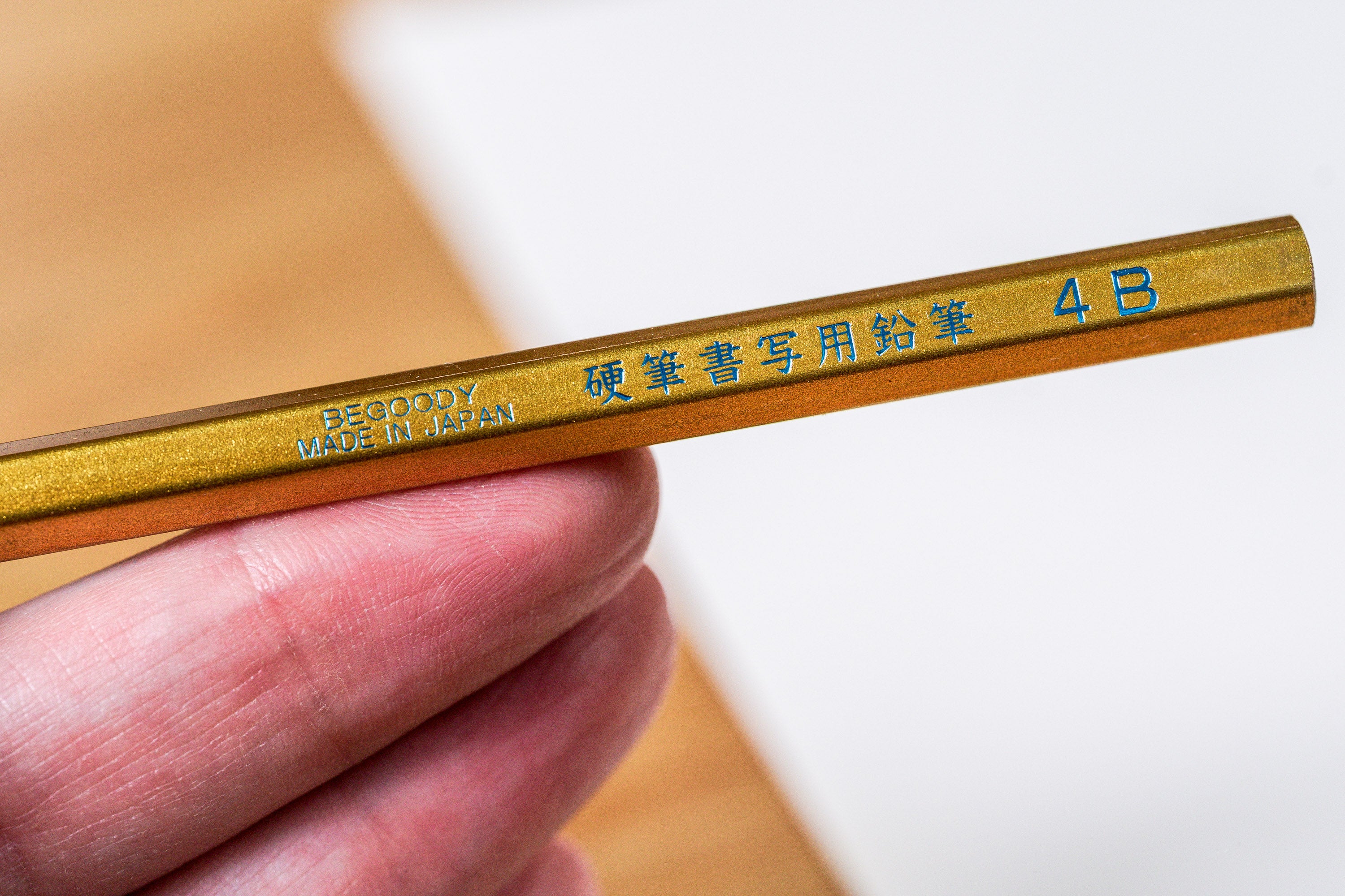 Calligraphy Pencil, 4B, Gold