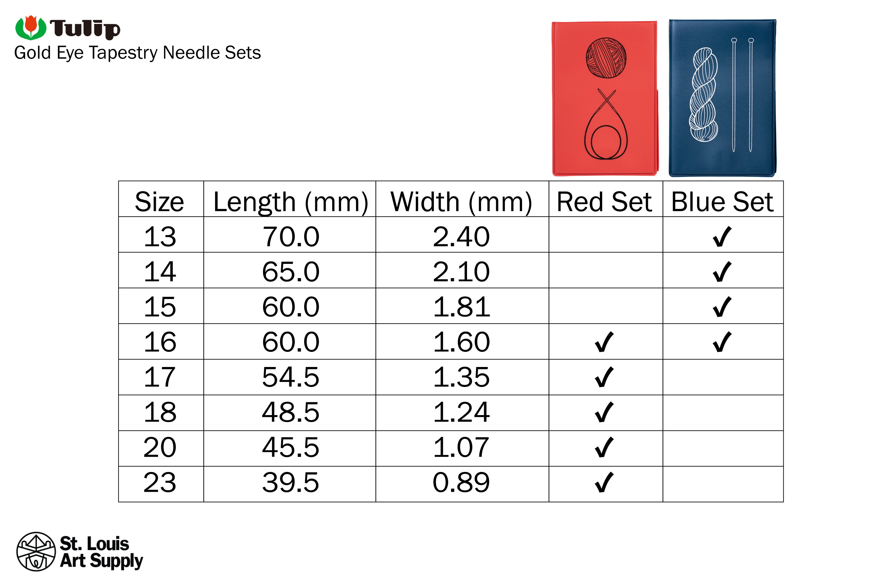 Gold Eye Tapestry Needles