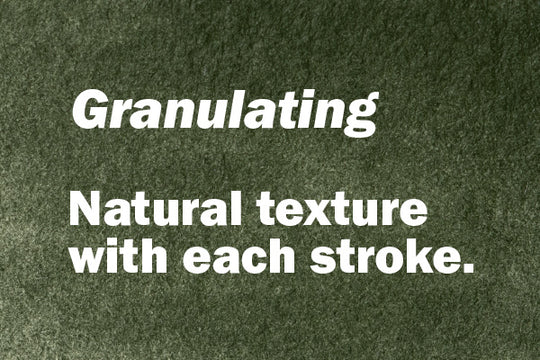 Granulating. Natural texture with each stroke.