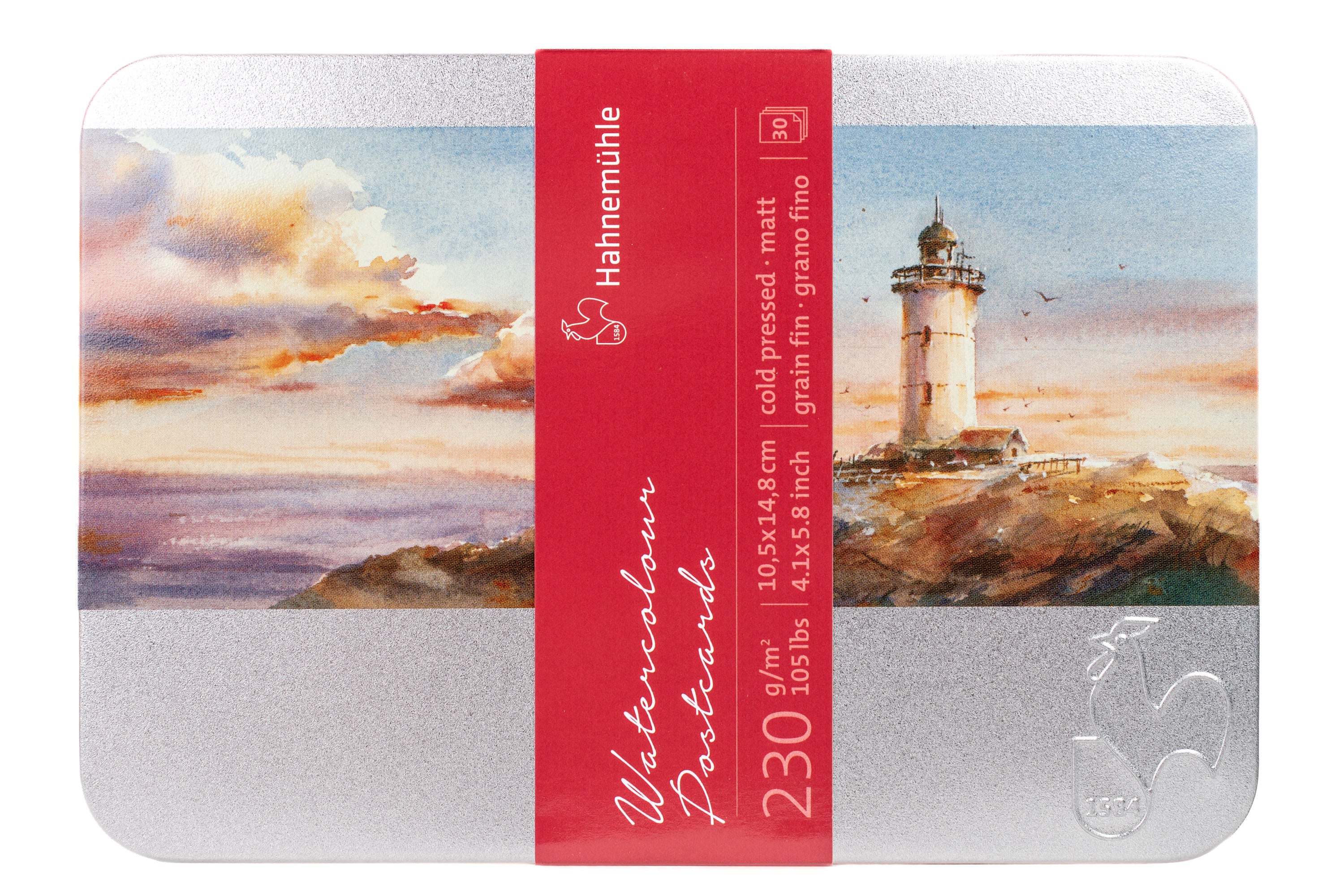 Watercolor Postcard Tin, Cold Press