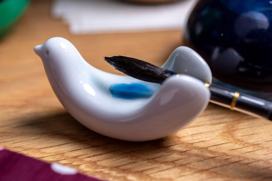 Porcelain Dove Brush Rest