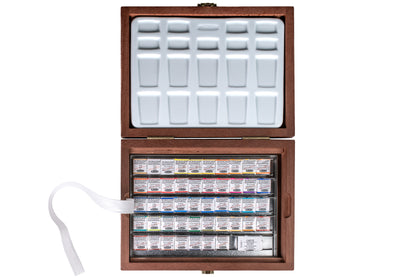 Horadam Watercolors, Wood Box Set of 48 with Palette