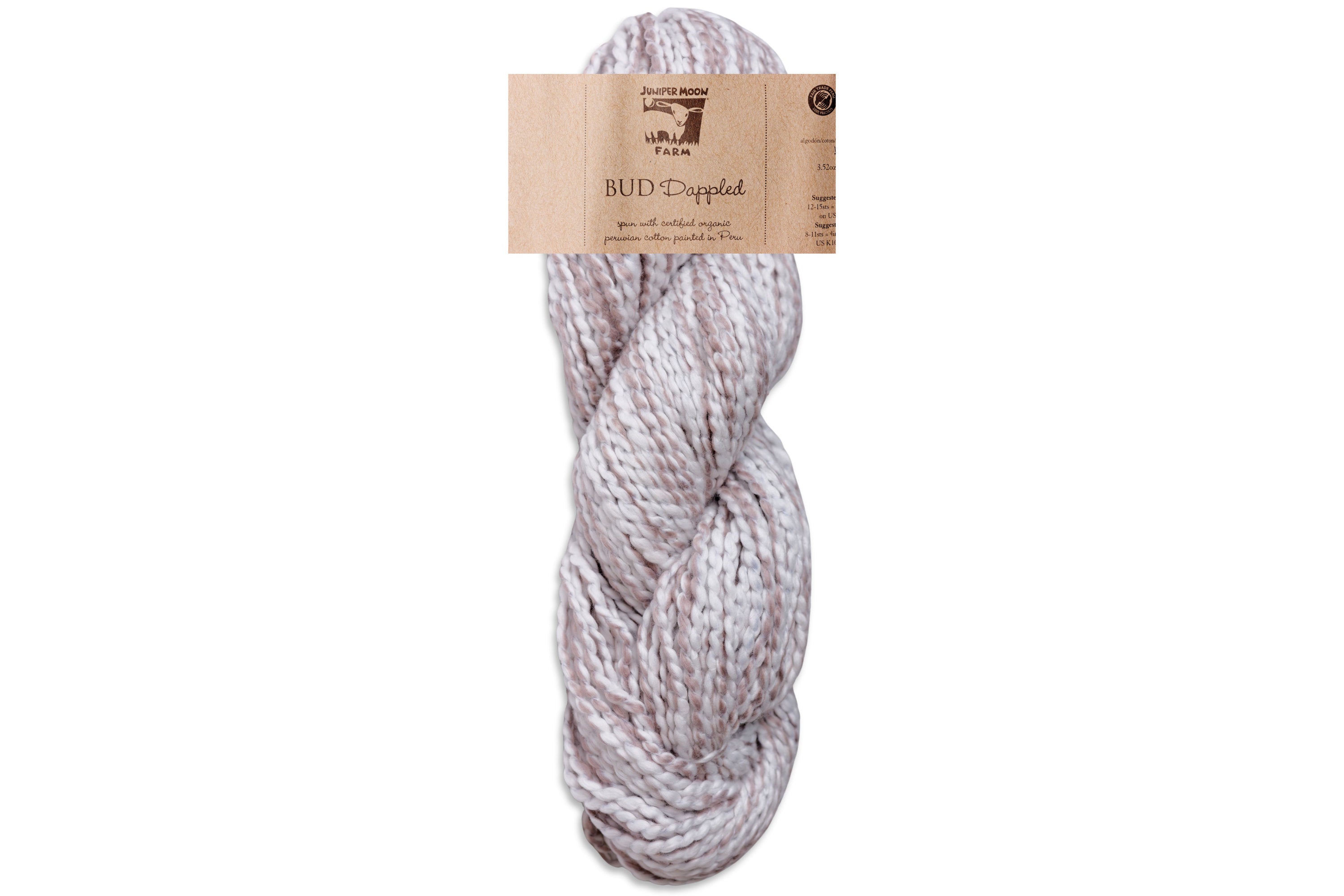 Bud Dappled Cotton Yarn, #1001 Dusty Miller
