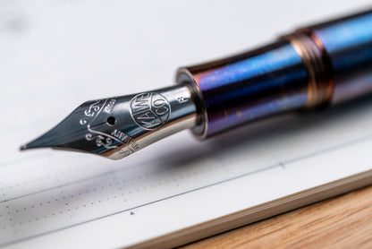 Supra Fountain Pen, Fireblue Steel
