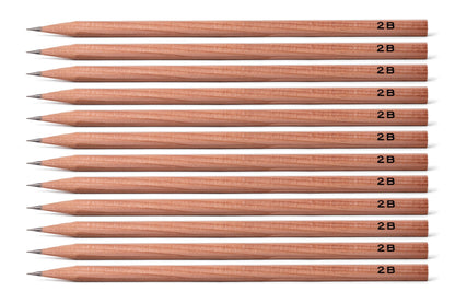 Kitaboshi Cedar Pencils, 2B, Set of 12
