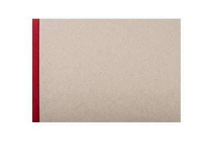 K&P Pasteboard Sketchbook, A5 Landscape, Red Spine