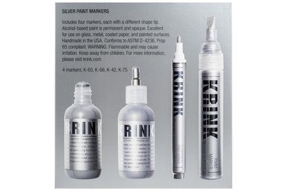 Krink Metallic Silver Marker Set
