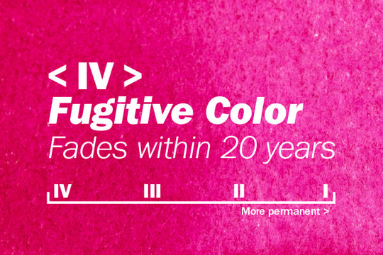 Fugitive Color. Fades within 20 years.