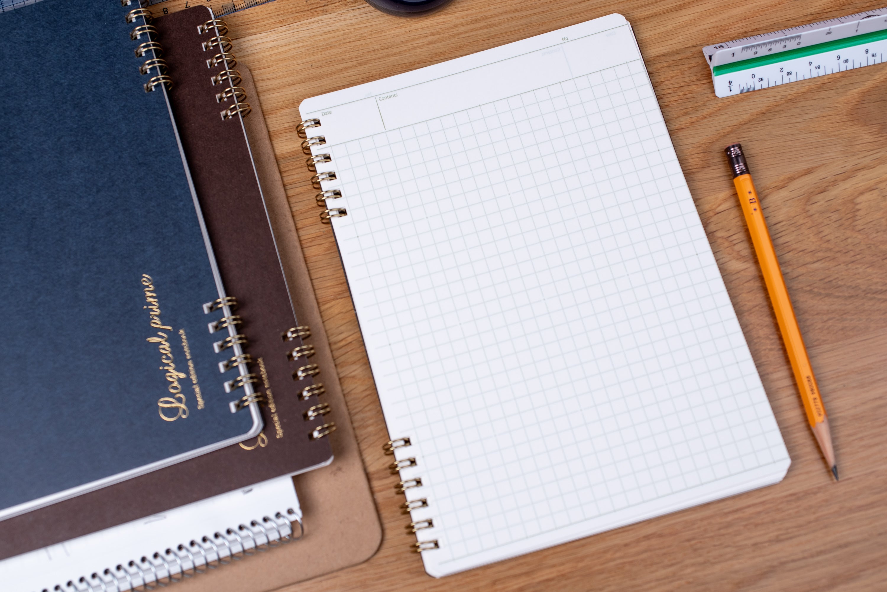 Logical Prime Split-Ring Notebook, Charcoal/Graph