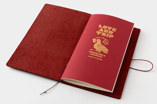 Traveler's Notebook Starter Set, Regular Size, Limited Edition Red Leather