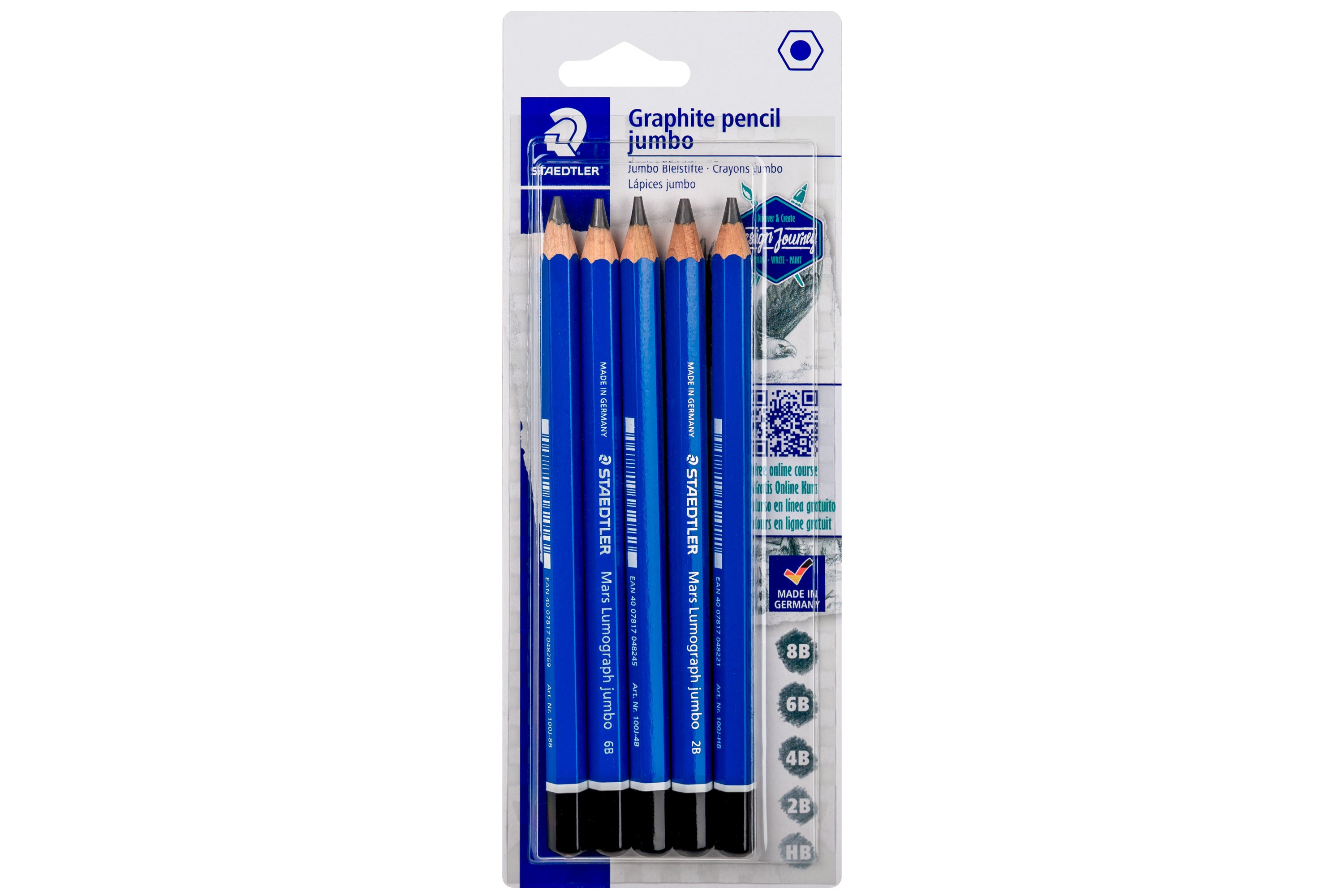 Mars Lumograph Jumbo Pencils, Set of 5