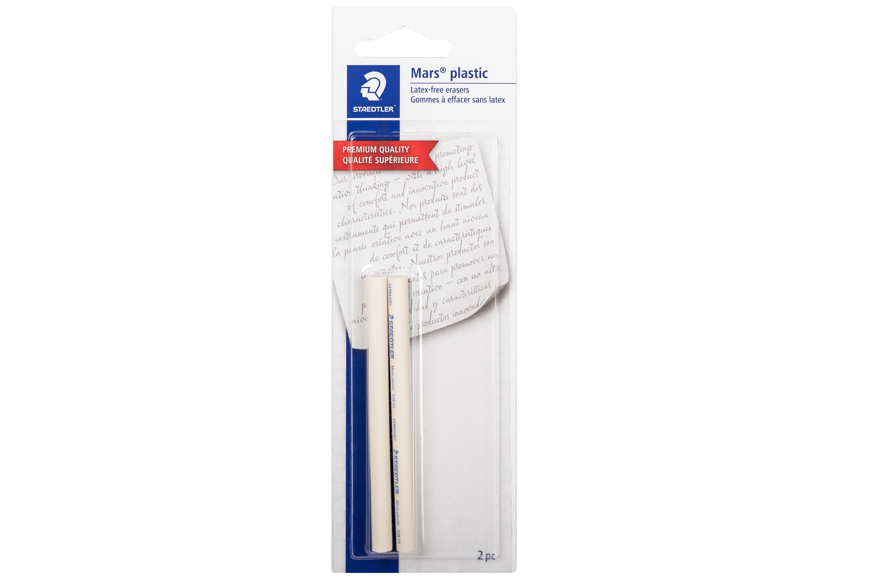 Mars Plastic Retractable Eraser Refill Two-Pack