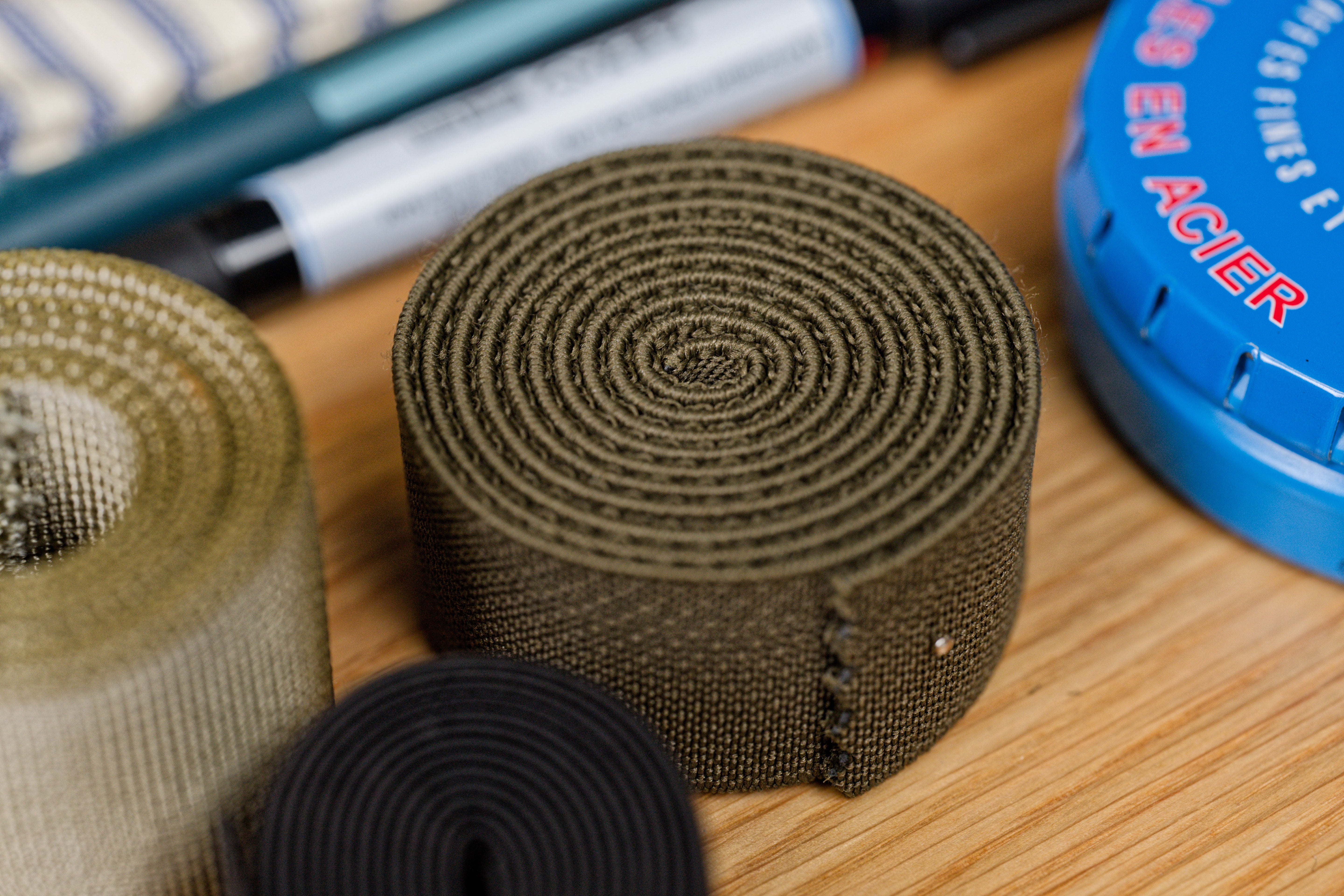 1" Elastic Webbing By The Yard, Military Green