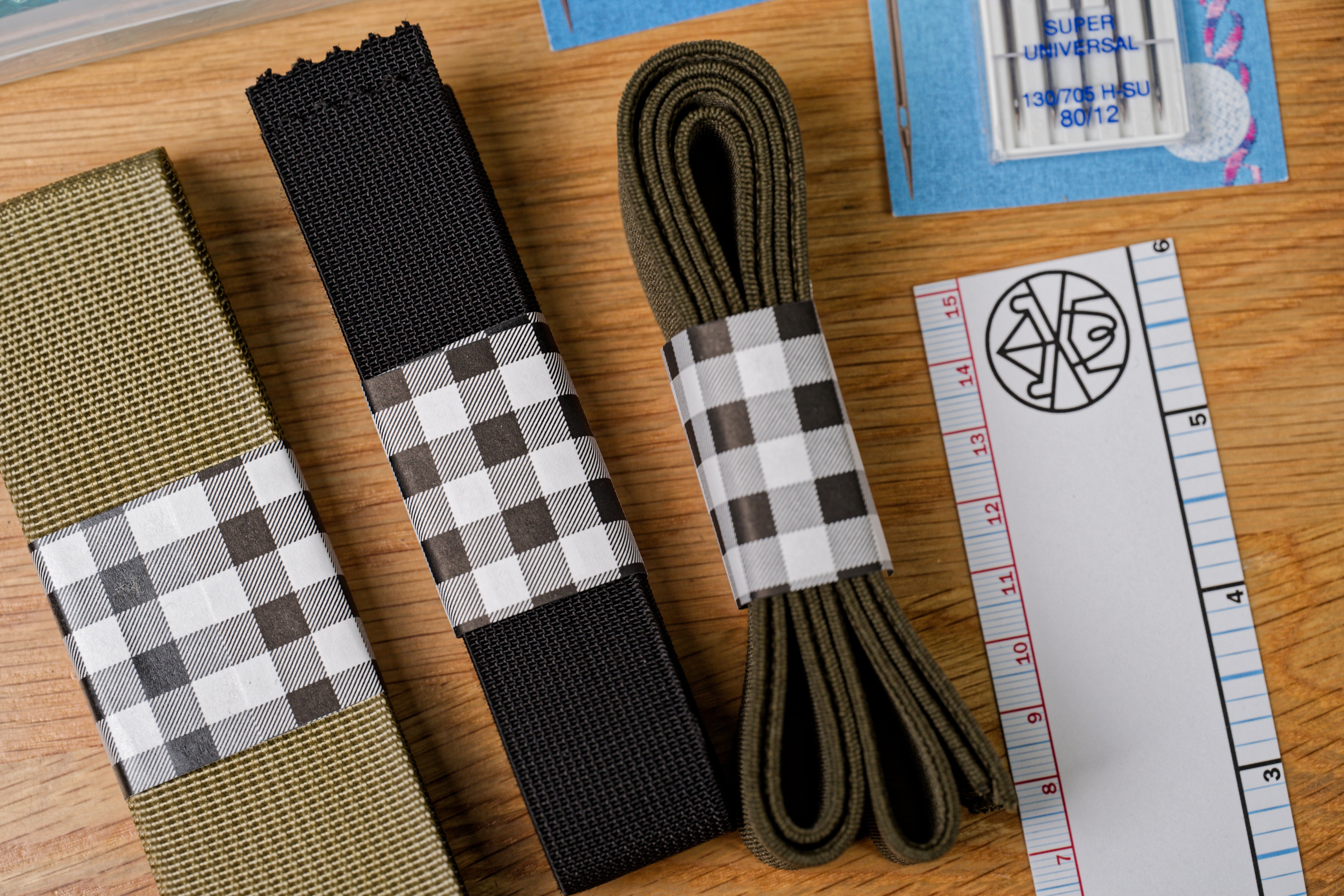 1" Elastic Webbing By The Yard, Black