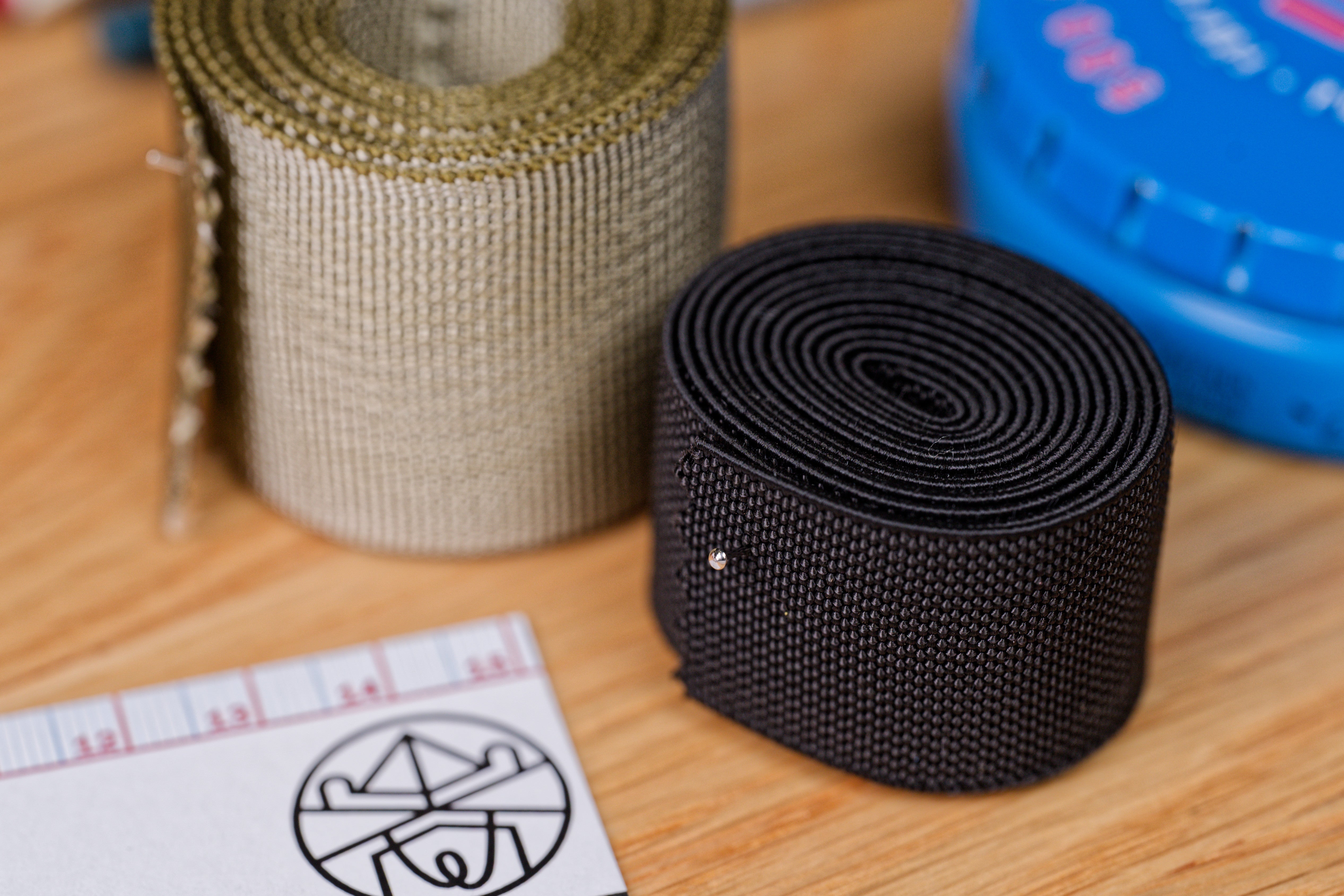 1" Elastic Webbing By The Yard, Black