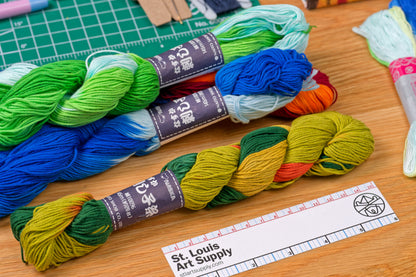 XL Hand-Dyed Sashiko Skein, #208 Autumn