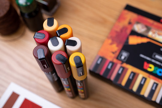 Uni POSCA Paint Markers, Warm Colors Set (PC-5M)