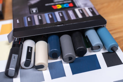 Uni POSCA Paint Markers, Monotone Set (PC-5M)