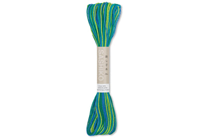 Variegated Sashiko Thread, #77 Multi Forest