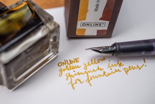ONLINE Bottled Fountain Pen Ink, Shimmer Gold