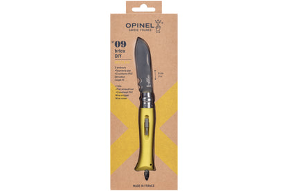Opinel No. 09 DIY Multifunction Knife, Yellow