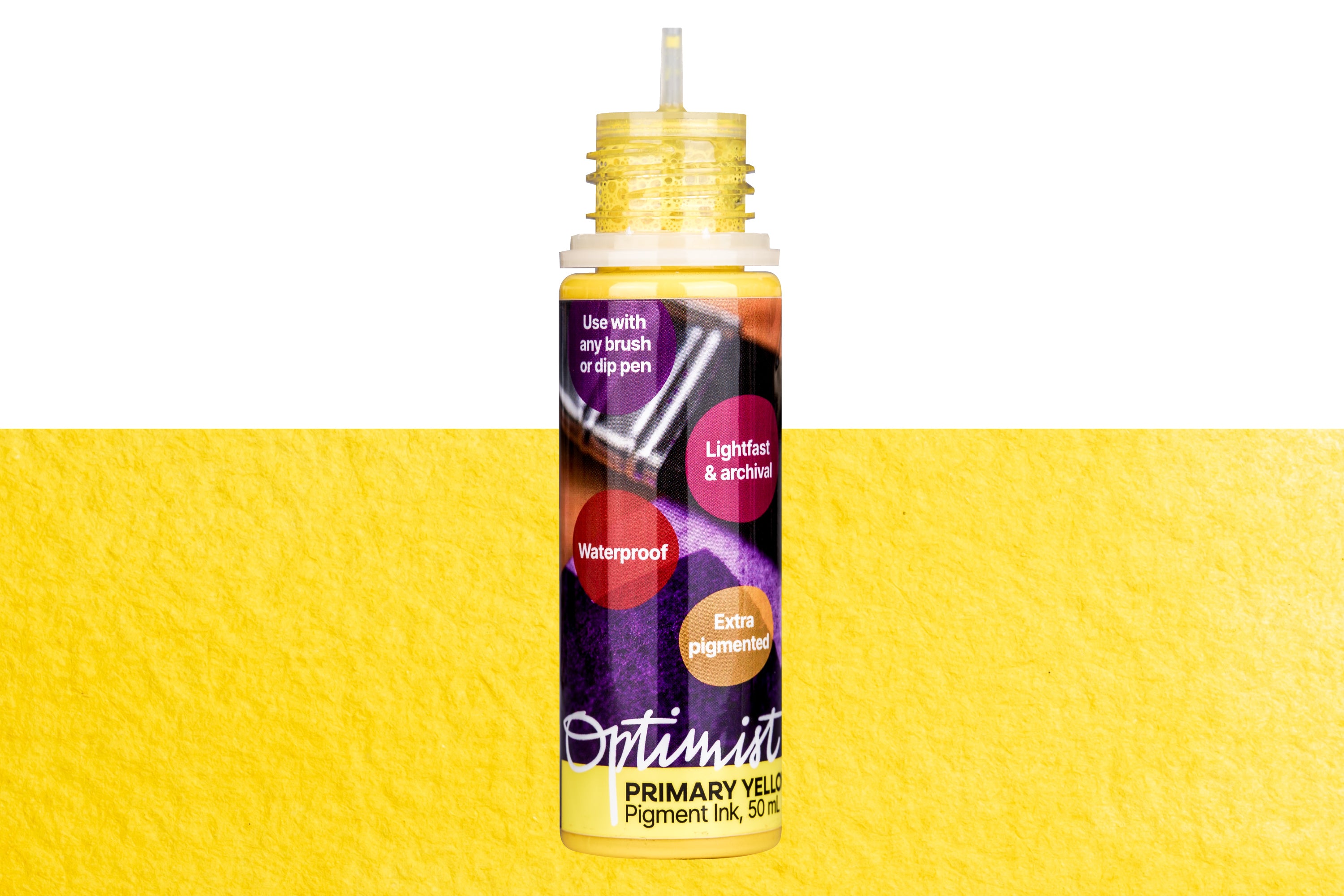 Optimist Pigment Ink, #047 Primary Yellow, 50 mL Precision Bottle