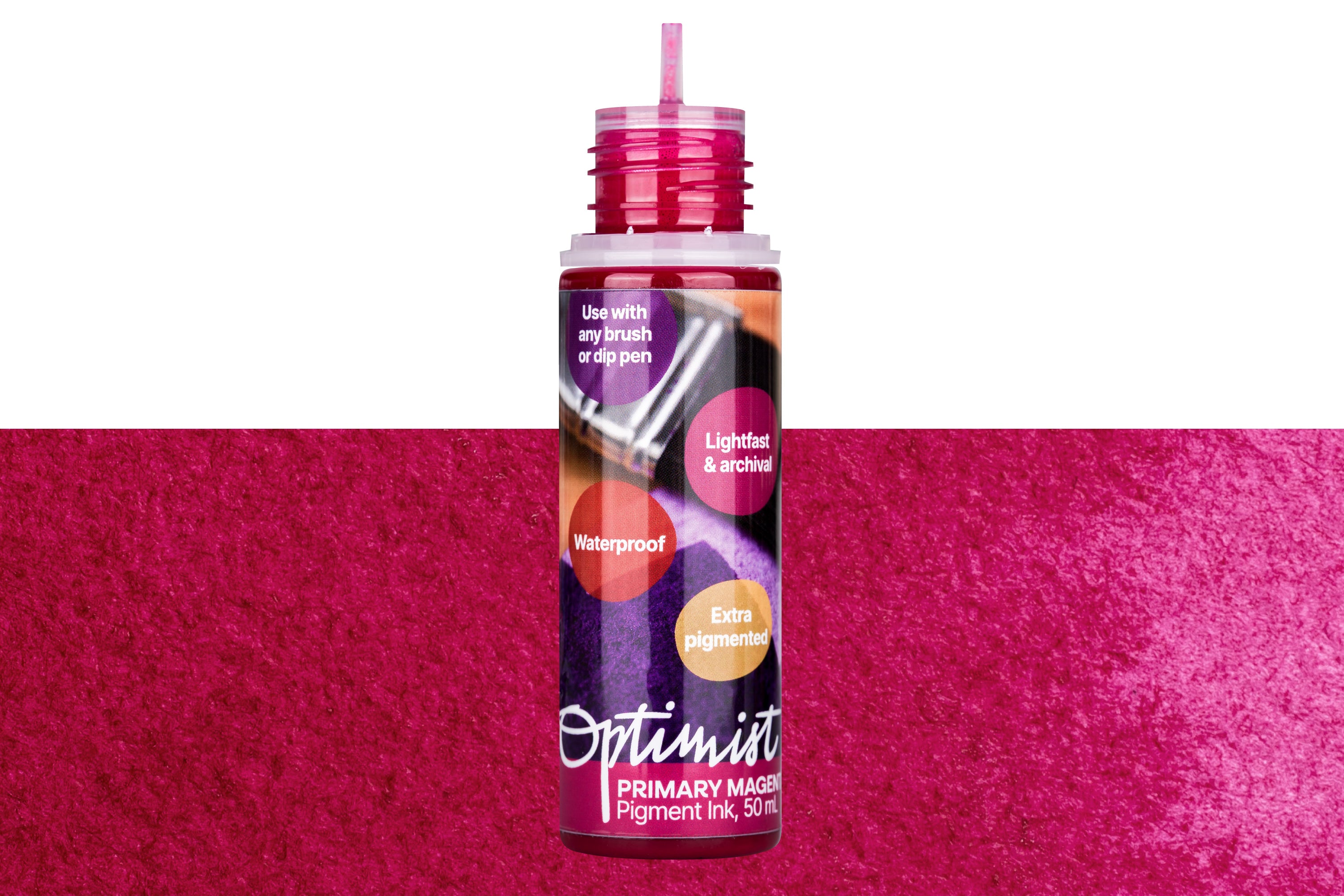 Optimist Pigment Ink, #325 Primary Magenta, 50 mL Precision Bottle