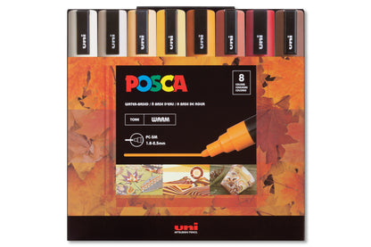 Uni POSCA Paint Markers, Warm Colors Set (PC-5M)