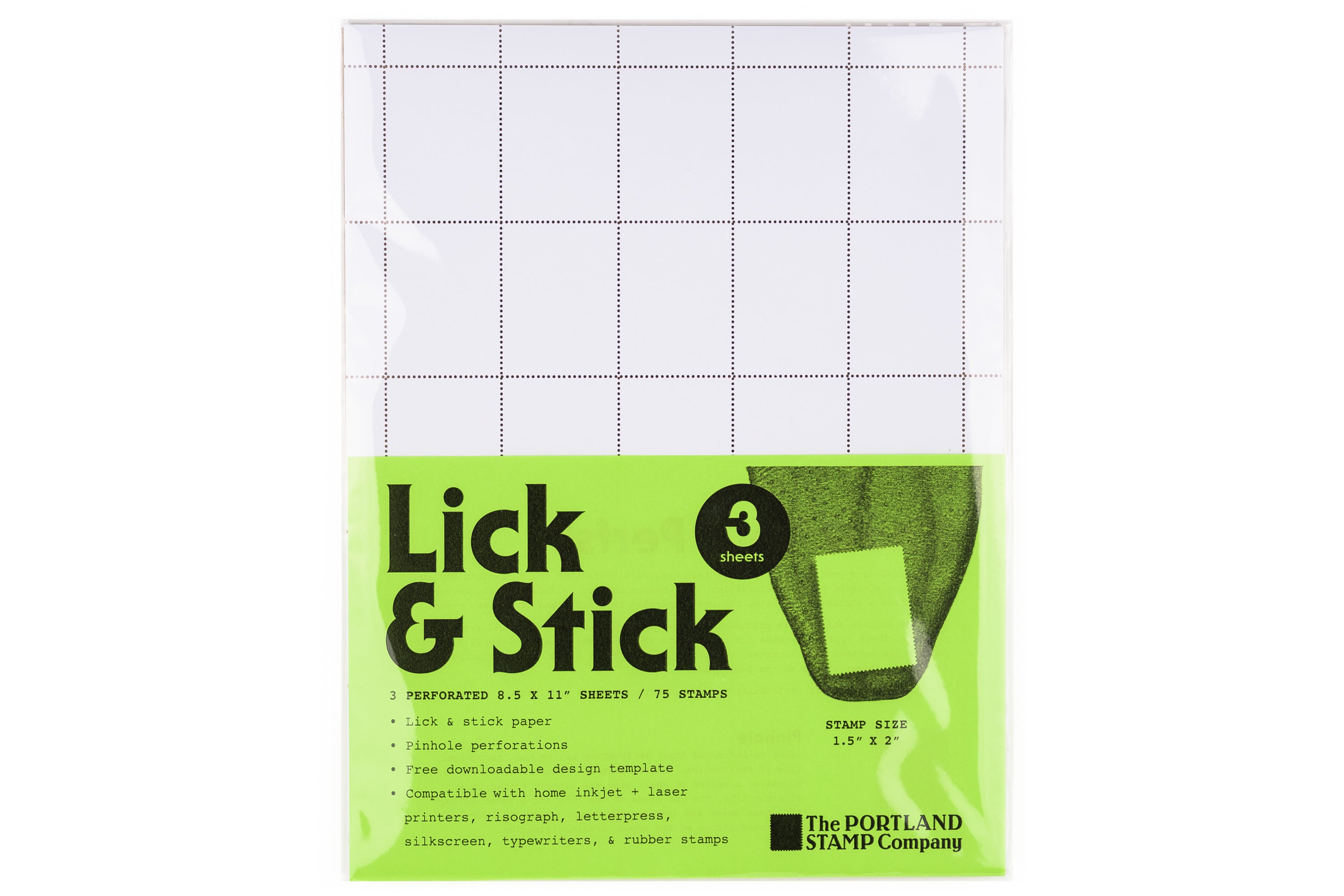 Lick & Stick Blank Stamp Sheets, 8.5" x 11"
