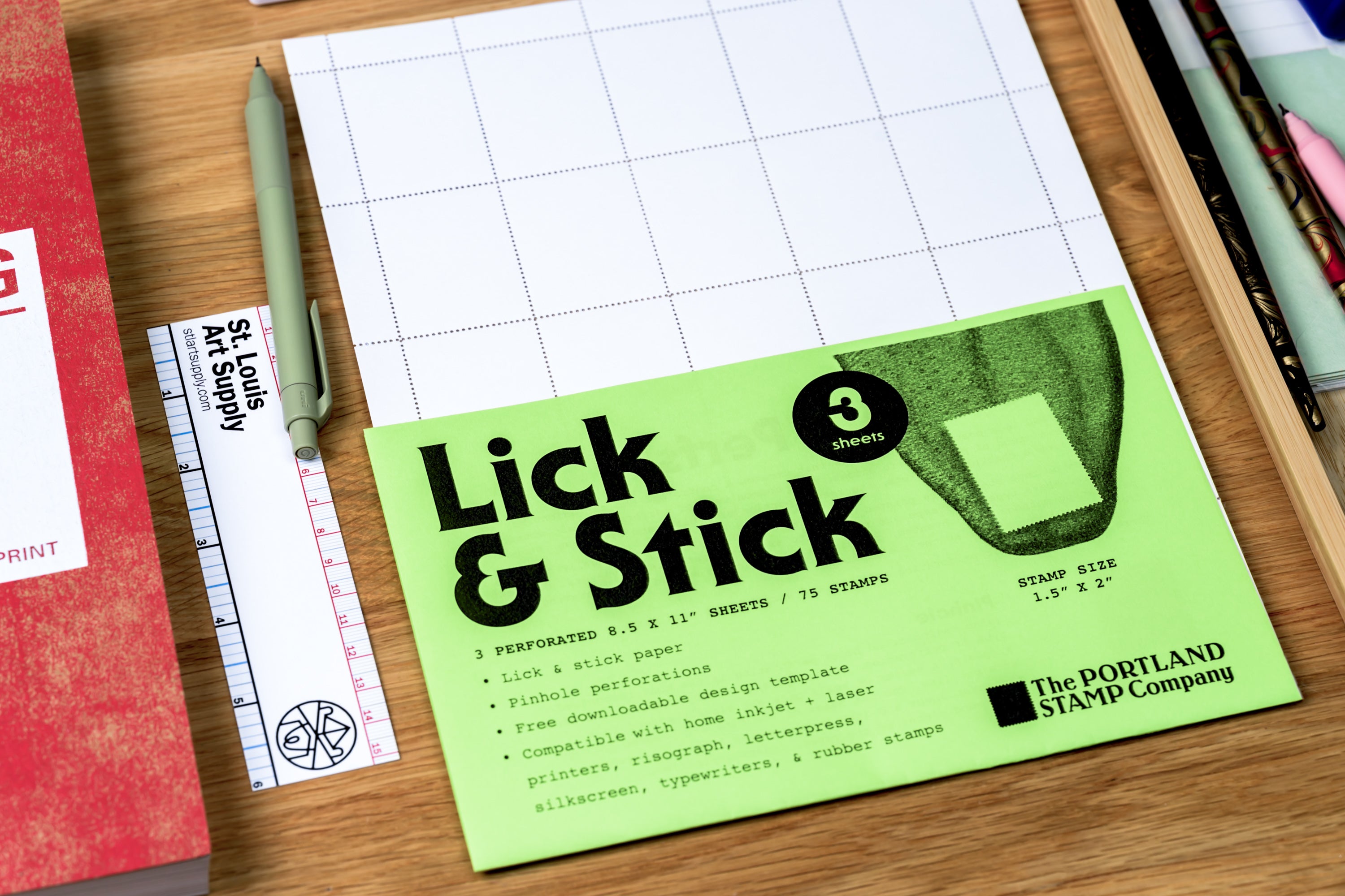 Lick & Stick Blank Stamp Sheets, 8.5" x 11"