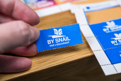 Lick & Stick Decorative Stamps, "By Snail"