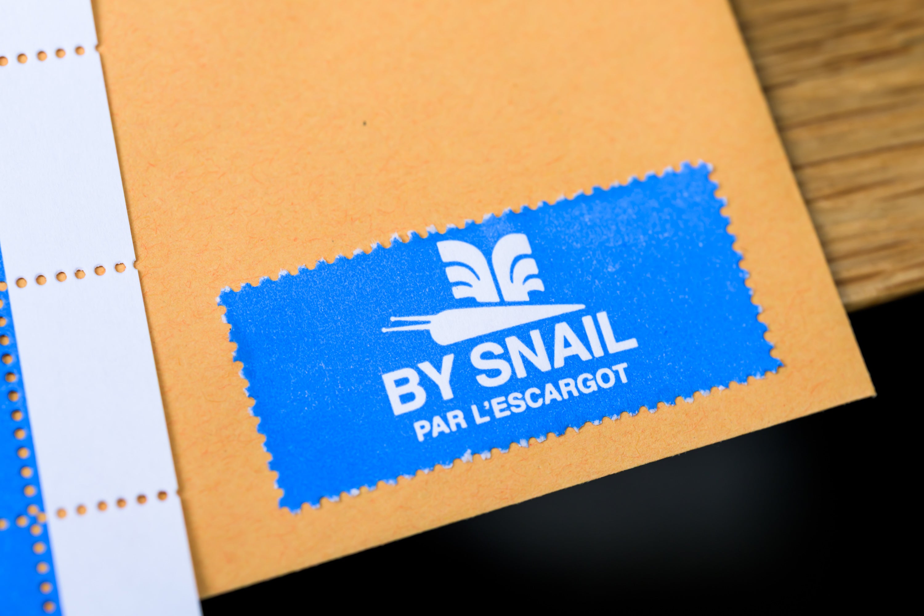 Lick & Stick Decorative Stamps, "By Snail"