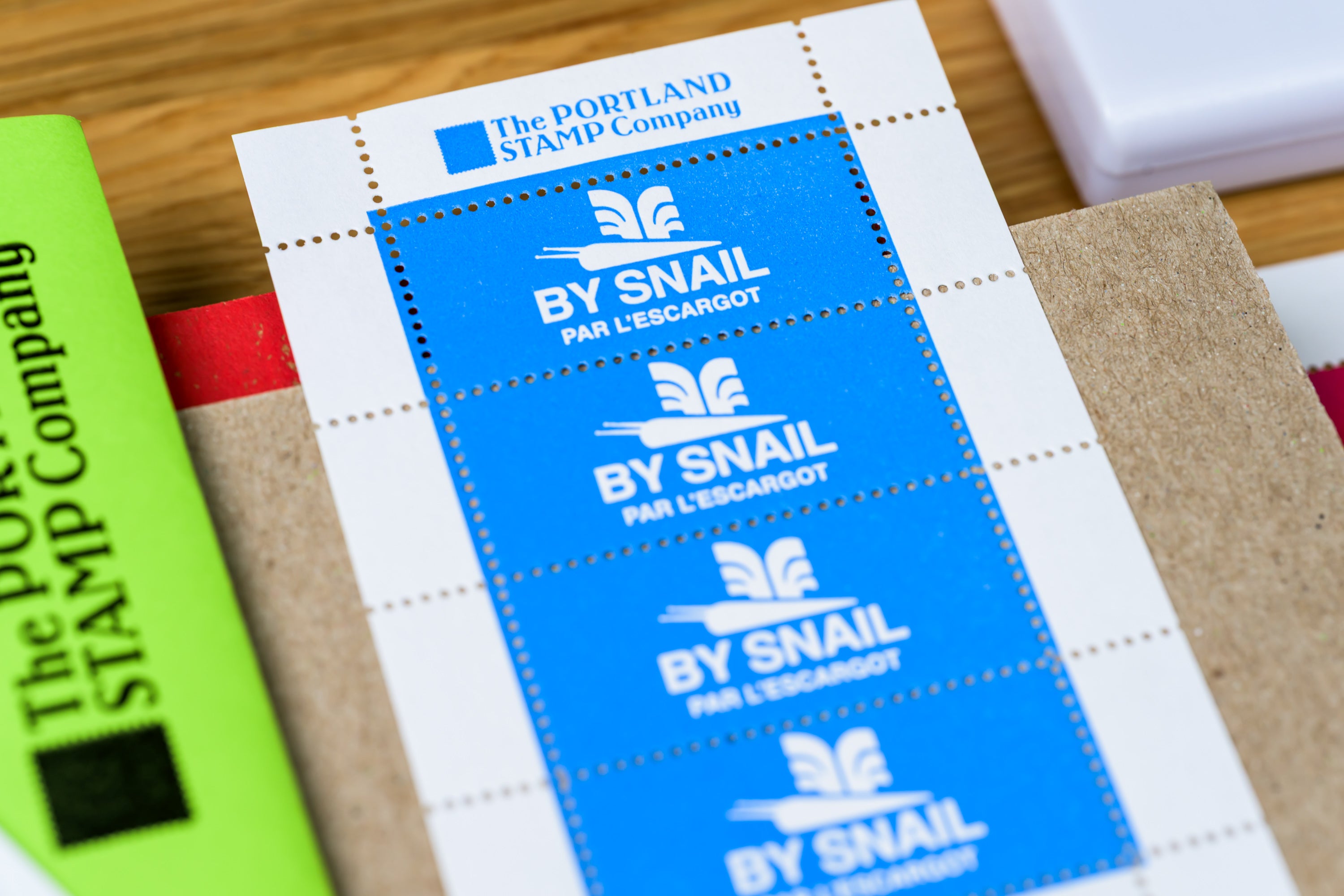 Lick & Stick Decorative Stamps, "By Snail"
