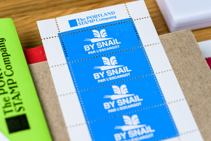 Lick & Stick Decorative Stamps, "By Snail"